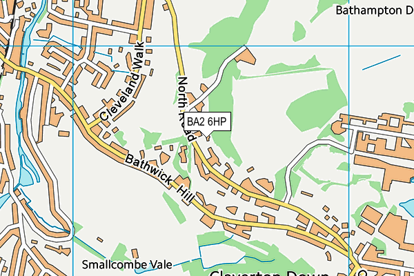 BA2 6HP map - OS VectorMap District (Ordnance Survey)