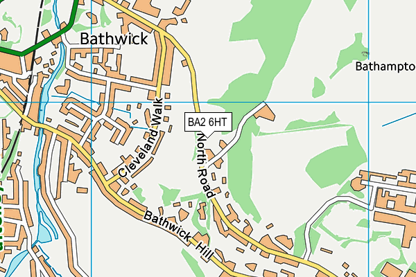 BA2 6HT map - OS VectorMap District (Ordnance Survey)