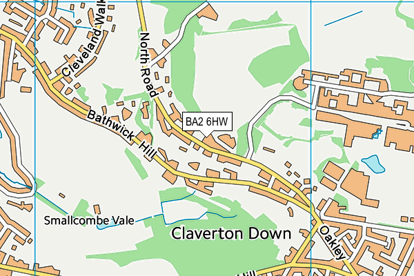 BA2 6HW map - OS VectorMap District (Ordnance Survey)