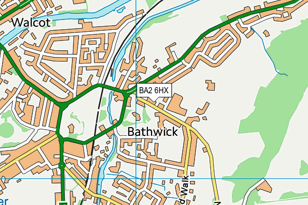 BA2 6HX map - OS VectorMap District (Ordnance Survey)