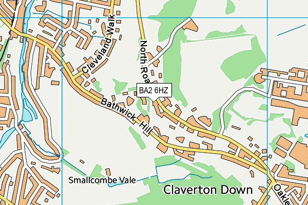 BA2 6HZ map - OS VectorMap District (Ordnance Survey)