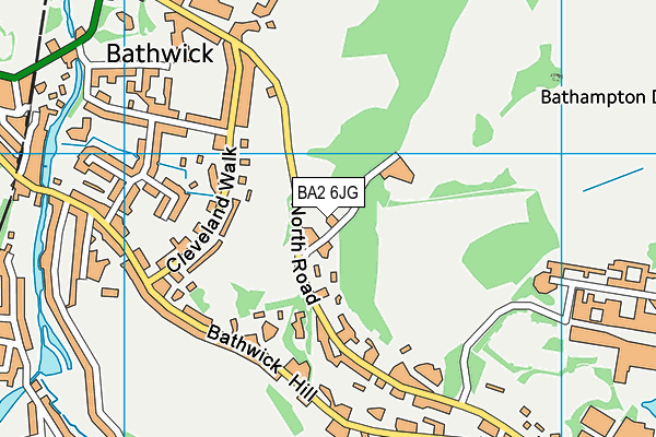 Bath Golf Club map (BA2 6JG) - OS VectorMap District (Ordnance Survey)