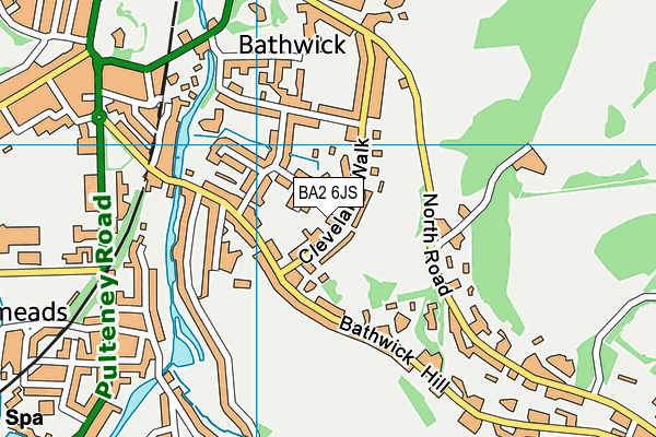 BA2 6JS map - OS VectorMap District (Ordnance Survey)