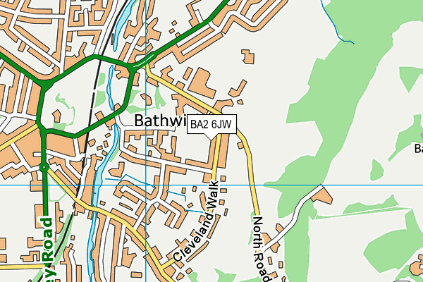 BA2 6JW map - OS VectorMap District (Ordnance Survey)