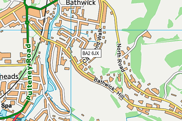 BA2 6JX map - OS VectorMap District (Ordnance Survey)