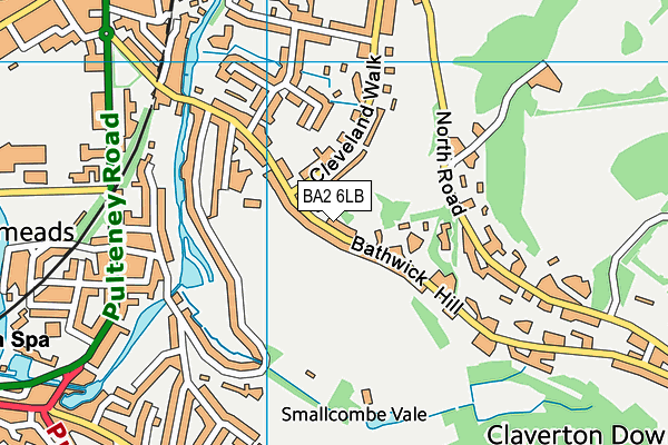 BA2 6LB map - OS VectorMap District (Ordnance Survey)