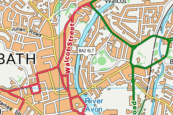 BA2 6LT map - OS VectorMap District (Ordnance Survey)