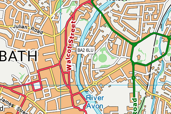 BA2 6LU map - OS VectorMap District (Ordnance Survey)