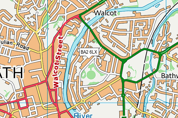 BA2 6LX map - OS VectorMap District (Ordnance Survey)