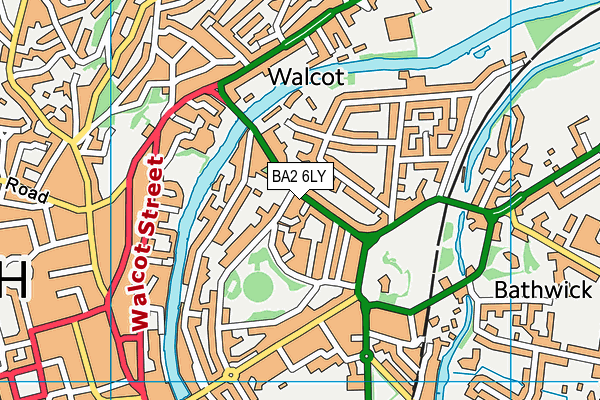 BA2 6LY map - OS VectorMap District (Ordnance Survey)