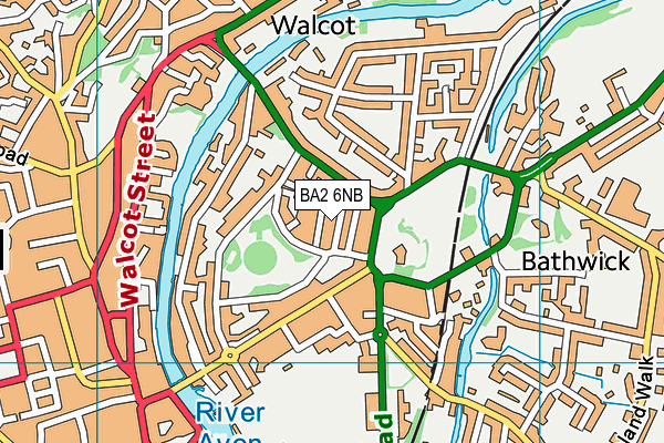 BA2 6NB map - OS VectorMap District (Ordnance Survey)