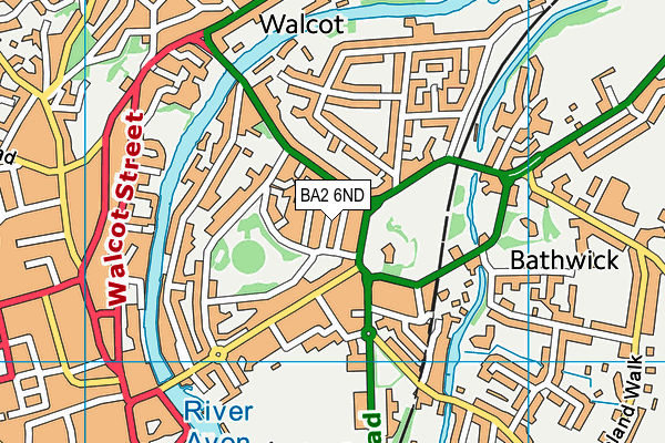 BA2 6ND map - OS VectorMap District (Ordnance Survey)