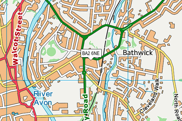 BA2 6NE map - OS VectorMap District (Ordnance Survey)