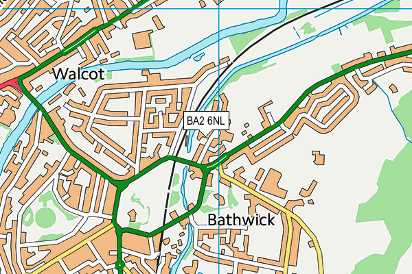 BA2 6NL map - OS VectorMap District (Ordnance Survey)