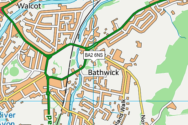 BA2 6NS map - OS VectorMap District (Ordnance Survey)