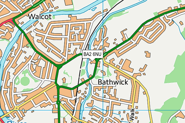 BA2 6NU map - OS VectorMap District (Ordnance Survey)