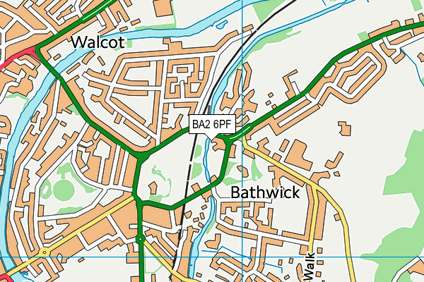 BA2 6PF map - OS VectorMap District (Ordnance Survey)