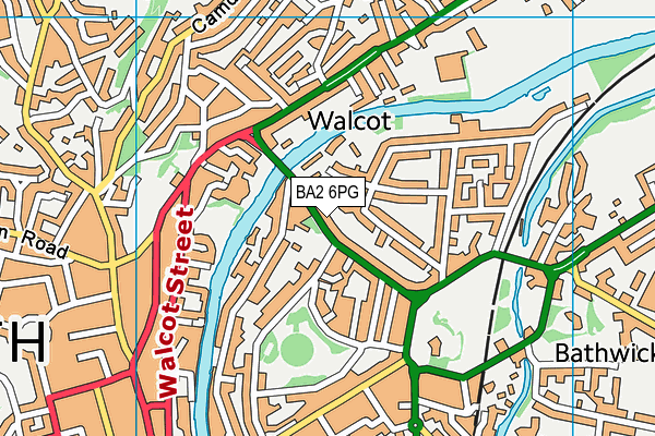 BA2 6PG map - OS VectorMap District (Ordnance Survey)