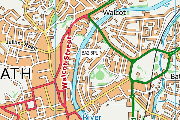 BA2 6PL map - OS VectorMap District (Ordnance Survey)