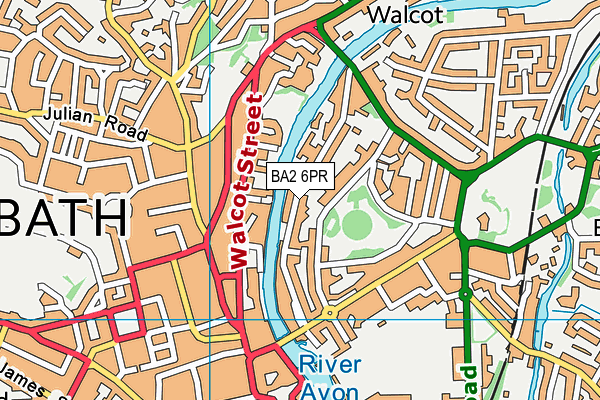 BA2 6PR map - OS VectorMap District (Ordnance Survey)