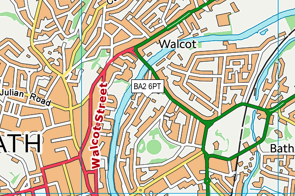 BA2 6PT map - OS VectorMap District (Ordnance Survey)