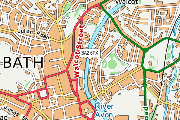 BA2 6PX map - OS VectorMap District (Ordnance Survey)