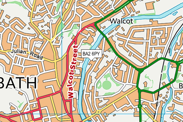 BA2 6PY map - OS VectorMap District (Ordnance Survey)