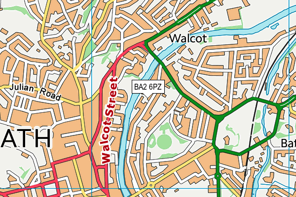 BA2 6PZ map - OS VectorMap District (Ordnance Survey)