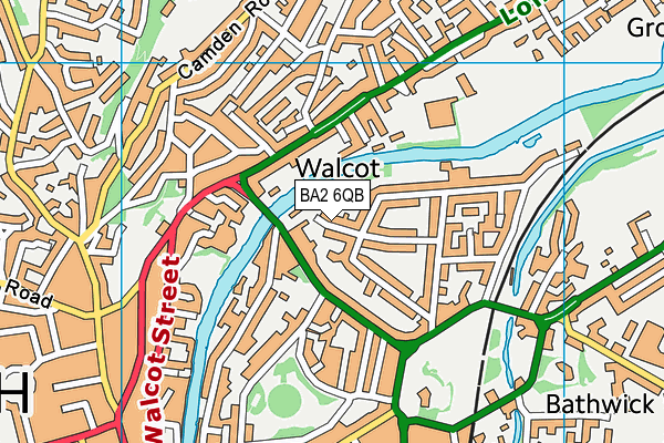 BA2 6QB map - OS VectorMap District (Ordnance Survey)