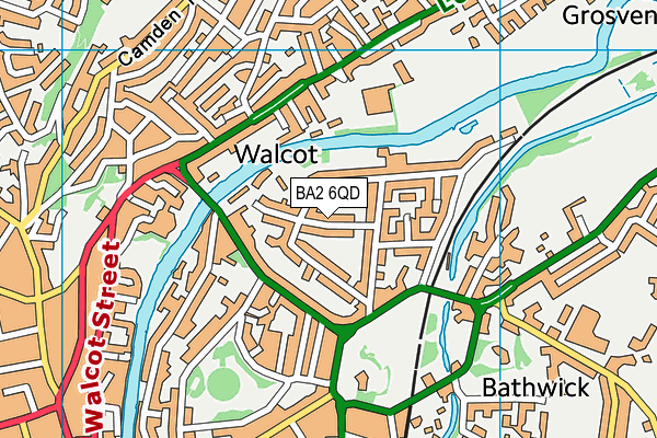 BA2 6QD map - OS VectorMap District (Ordnance Survey)