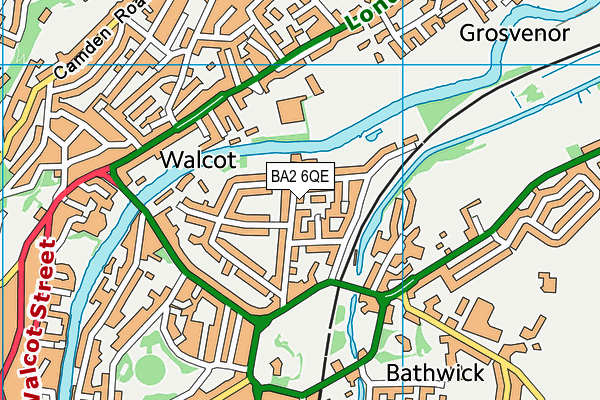 BA2 6QE map - OS VectorMap District (Ordnance Survey)