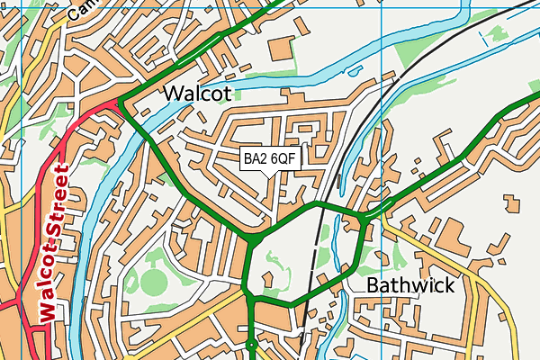 BA2 6QF map - OS VectorMap District (Ordnance Survey)