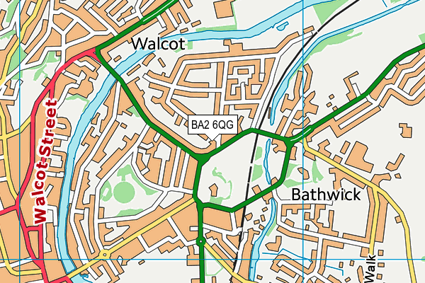 BA2 6QG map - OS VectorMap District (Ordnance Survey)