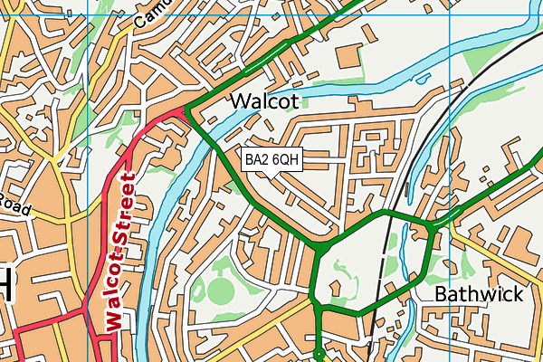 BA2 6QH map - OS VectorMap District (Ordnance Survey)