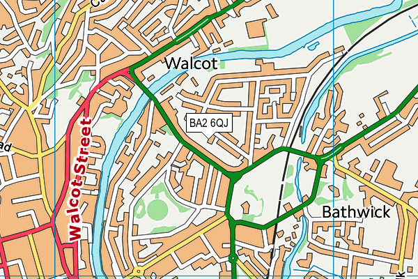 BA2 6QJ map - OS VectorMap District (Ordnance Survey)