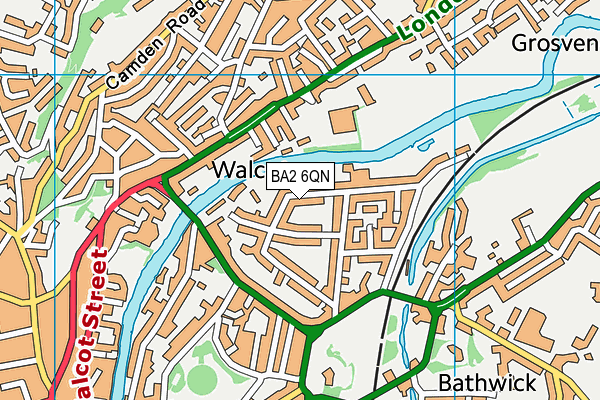 BA2 6QN map - OS VectorMap District (Ordnance Survey)