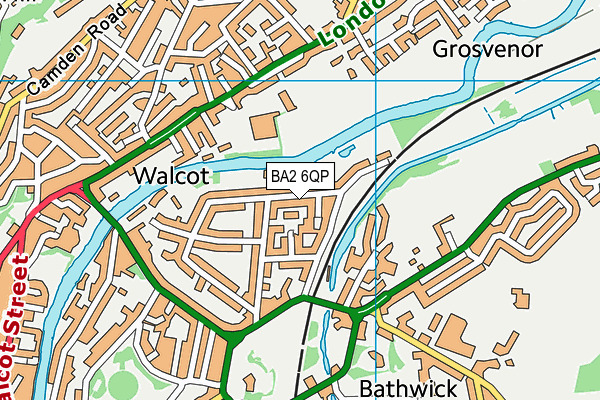 BA2 6QP map - OS VectorMap District (Ordnance Survey)