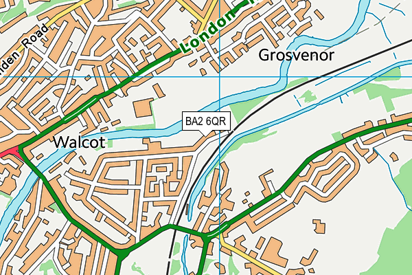 BA2 6QR map - OS VectorMap District (Ordnance Survey)