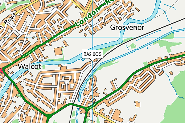 BA2 6QS map - OS VectorMap District (Ordnance Survey)