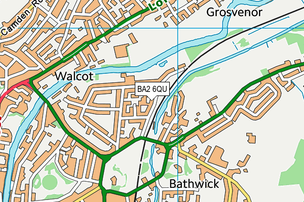 BA2 6QU map - OS VectorMap District (Ordnance Survey)