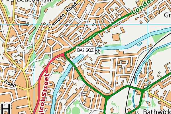 BA2 6QZ map - OS VectorMap District (Ordnance Survey)