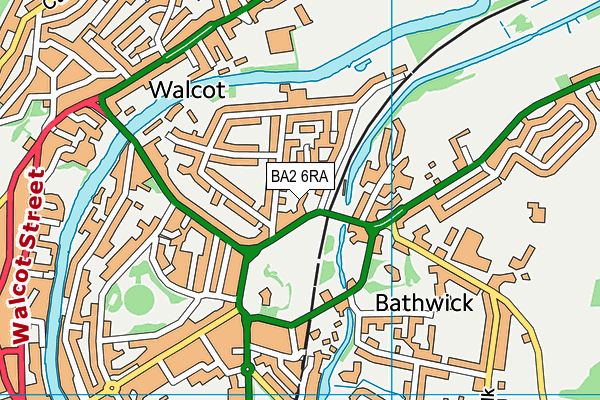 BA2 6RA map - OS VectorMap District (Ordnance Survey)