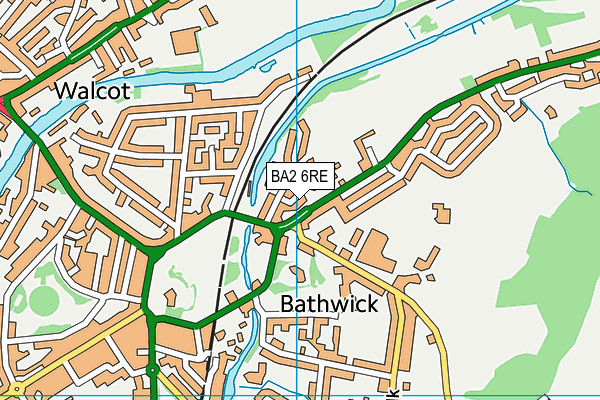 BA2 6RE map - OS VectorMap District (Ordnance Survey)