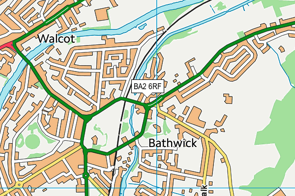 BA2 6RF map - OS VectorMap District (Ordnance Survey)