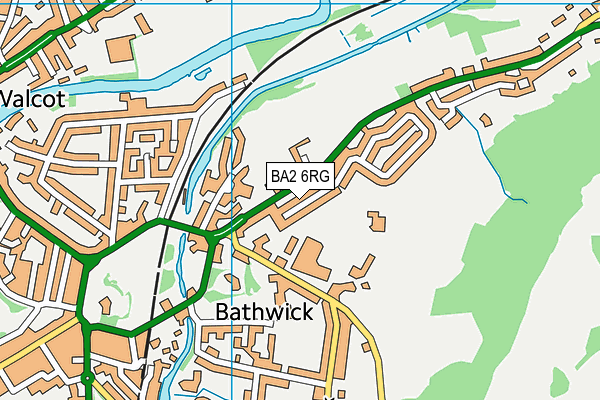 BA2 6RG map - OS VectorMap District (Ordnance Survey)