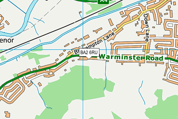 BA2 6RU map - OS VectorMap District (Ordnance Survey)