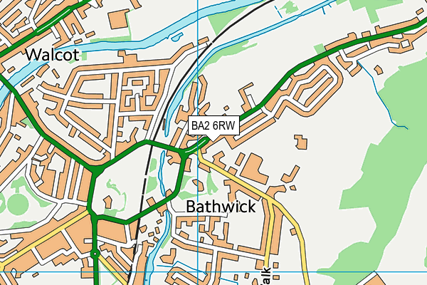 BA2 6RW map - OS VectorMap District (Ordnance Survey)