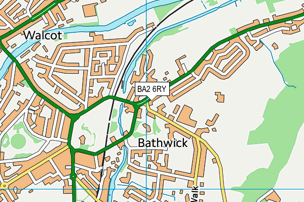 BA2 6RY map - OS VectorMap District (Ordnance Survey)