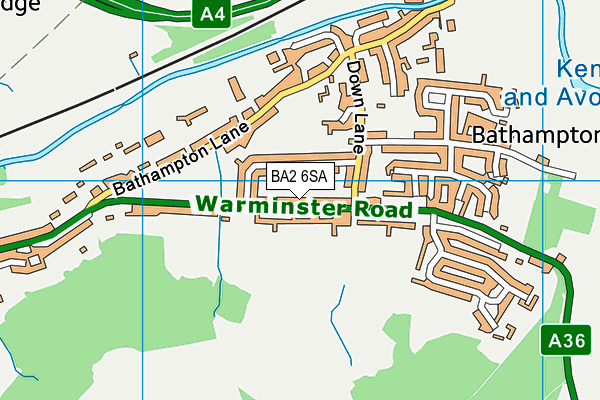 BA2 6SA map - OS VectorMap District (Ordnance Survey)