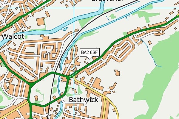 BA2 6SF map - OS VectorMap District (Ordnance Survey)